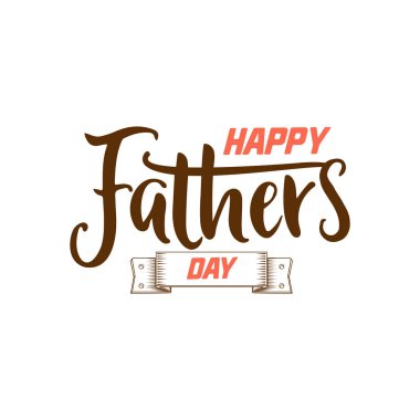 Babalar günü kartı tasarım. Etiket, damga, logo - el yapımı. Tipografi elemanları, hat ve yazı kullanımı ile