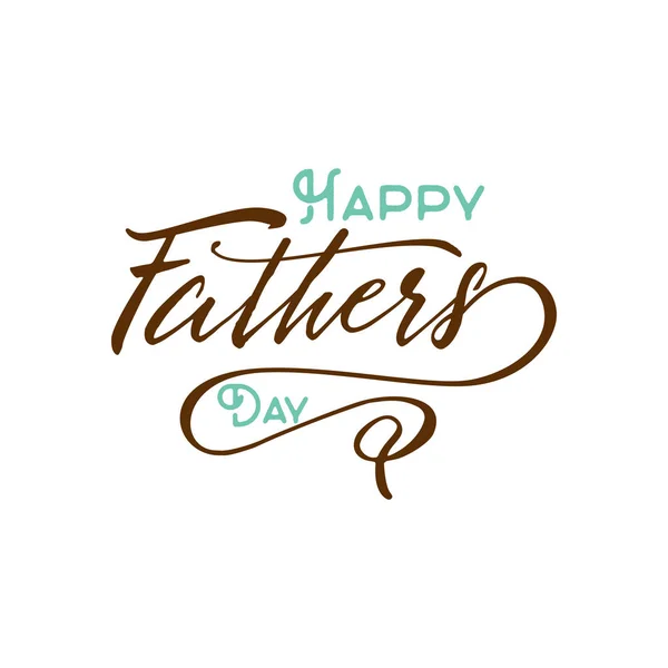 Babalar günü kartı tasarım. Etiket, damga, logo - el yapımı. Tipografi elemanları, hat ve yazı kullanımı ile — Stok Vektör