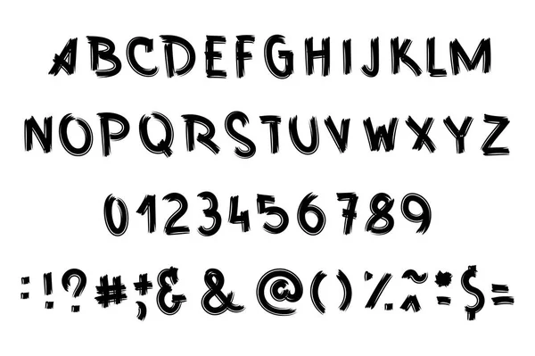 Διάνυσμα αλφάβητο. Καλλιγραφικά γραμματοσειρά. Μοναδικό προσαρμοσμένους χαρακτήρες. Χέρι γράμματα για σχέδια - κονκάρδες, καρτ-ποστάλ, αφίσες, τυπωμένες ύλες. Σύγχρονη βούρτσα χειρογράφου τυπογραφία. — Διανυσματικό Αρχείο