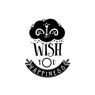 Mutluluk diliyorum. Afiş, rozet, sosyal ağlar, ya da bir blog için bir baskı kullanılabilir