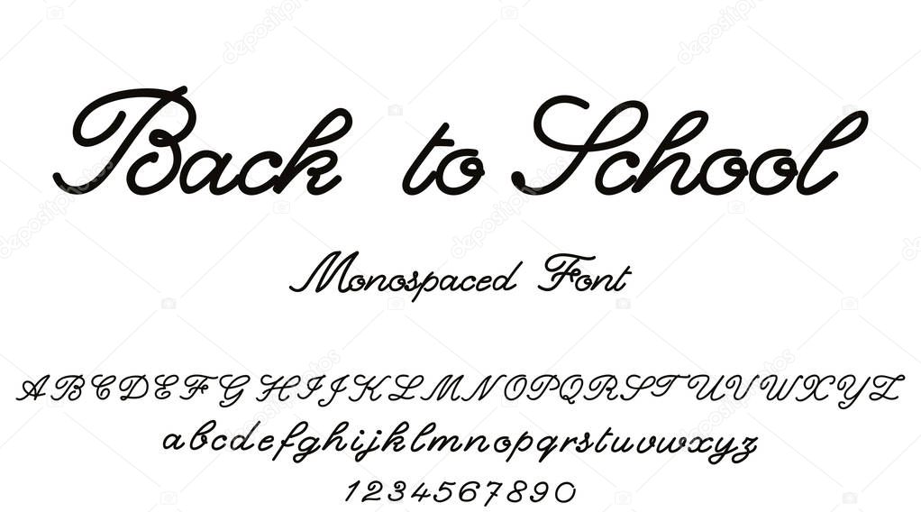 Font drawn on the basis of handwriting calligraphy, modern cursive script brush.