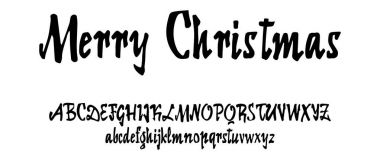 Vektör alfabe. Kaligrafi yazı tipi. Benzersiz özel karakterler. El yazı için tasarımlar - logoları, rozetleri, kartpostallar, posterler, baskılar. Modern fırça el yazısı tipografi.