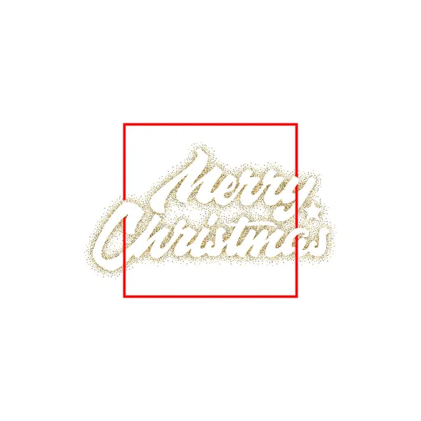 Feliz Natal, crachá de xmas com letras manuscritas, modelo de cartão de design de letras Tipografia criativa para o feriado Cartaz de presente —  Vetores de Stock