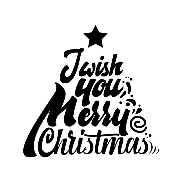 Te deseo Feliz Navidad. letras y caligrafía con elementos decorativos de diseño. Tarjeta festiva vectorial . — Vector de stock