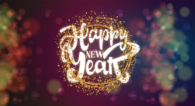 Arka plan ışık bokeh mutlu yeni yıl. Tasarımlarınız için kullanılabilir.