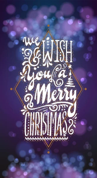 Wir wünschen Ihnen ein frohes Weihnachtsfest auf dem Hintergrundlicht Bokeh. kann für Ihr Design verwendet werden. — Stockvektor