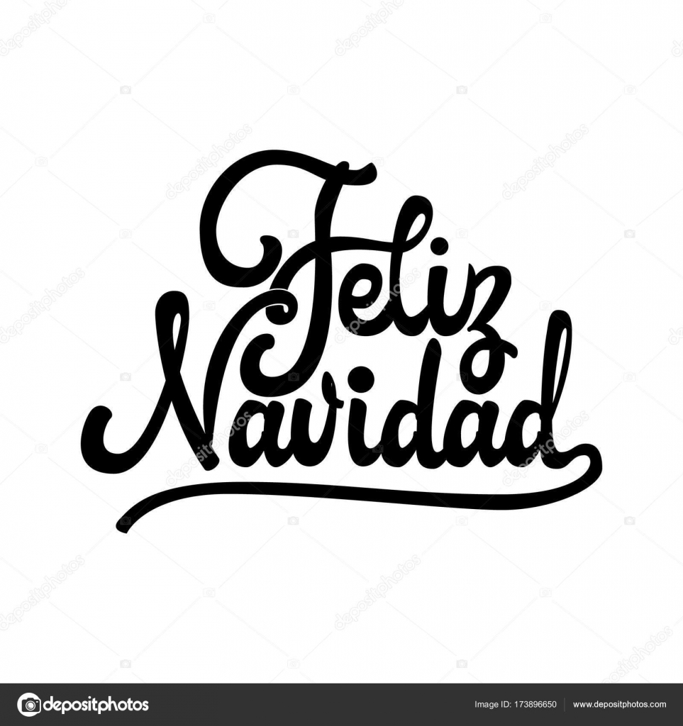 Feliz navidad - Abzeichen mit handgeschriebenem Schriftzug, Schriftzug