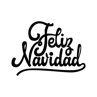 Feliz Navidad - el yazısı harfler, tatil tebrik hediye Poster için yazı tasarım kartı şablonu yaratıcı tipografi ile rozet