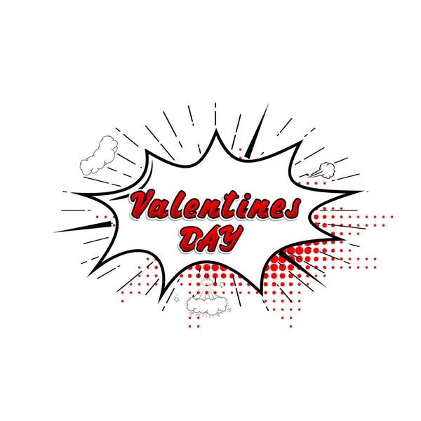 Colección de cómics palabra día de San Valentín 3d, color chat de sonido efectos de texto pop arte estilo vectorial . — Archivo Imágenes Vectoriales