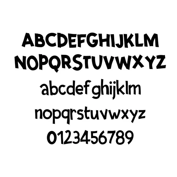 Шрифт для написання коміксів. Векторний алфавіт. Рука Літературний шрифт. Алфавіт типографії для Designs: Logos, Packaging Design, Poster. АВС ... — стоковий вектор