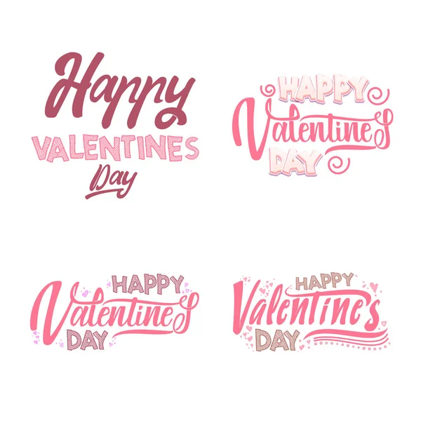 Feliz día de San Valentín. Dibujo a mano Vector Diseño de letras. Se puede utilizar para carteles, tarjetas postales, impresiones en la ropa . — Vector de stock