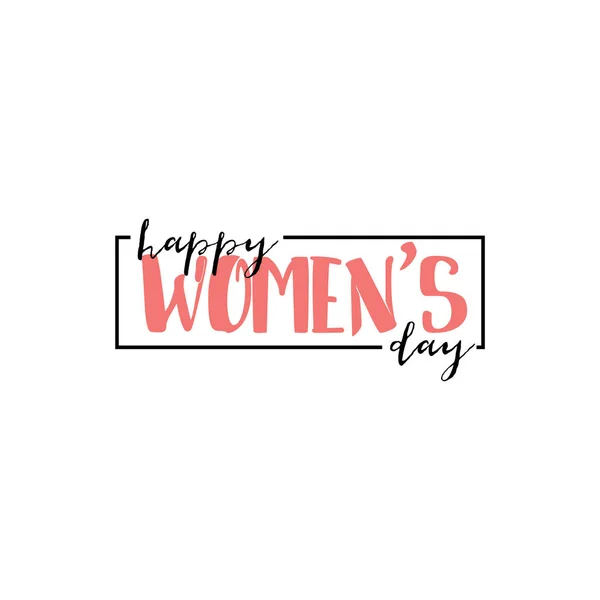 Happy womens day. Minimalist design - badge, sticker, for gifts for the spring holiday, for postcards, corporate styles, for holiday sales. — Stock Vector