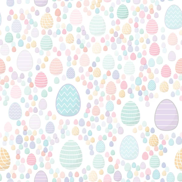 Пасхальный бесшовный шаблон. Цветные яйца, с геометрическими узорами, могут быть использованы для упаковки бумаги в качестве фоновых обоев . — стоковый вектор