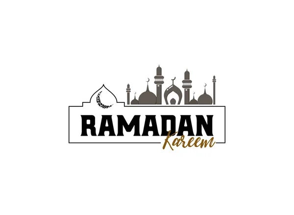 Ramadan Kareem mubarak banner för vykort och andra användningsområden. — Stock vektor