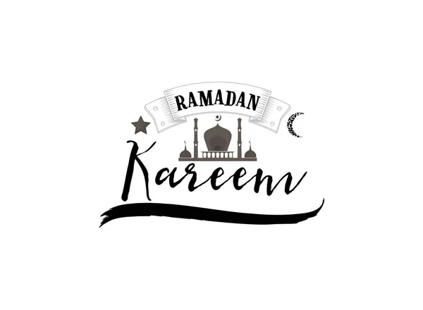 Ramadan Kareem mubarak banner för vykort och andra användningsområden. — Stock vektor