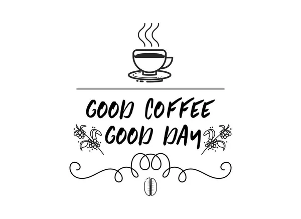 Insigne de lettrage stylisé vintage Coffee Hipster. Illustration vectorielle — Image vectorielle