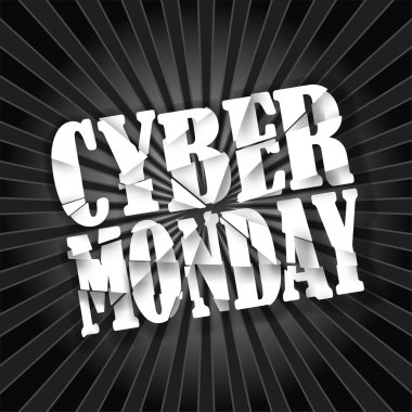 Cyber-Monday-Destroyed-text-Header-element-design