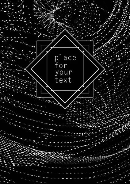 Abstract-Background-Universal-Template-line-Chaos-Dust-Swirl-Black-White-01 — Stock vektor