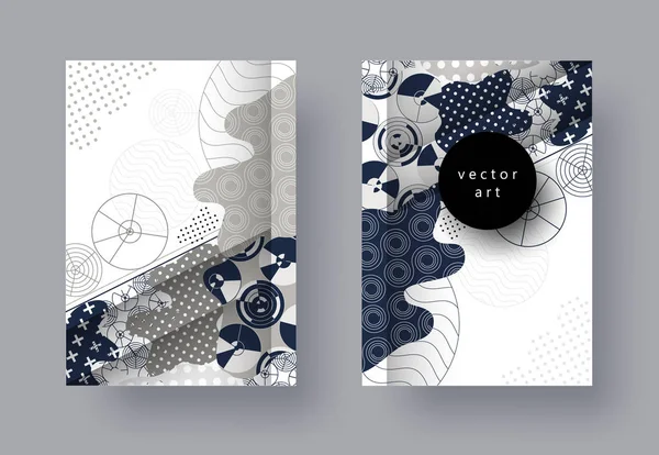 Set-Artistic-Universal-Cards-Abstract-Geometric-Trendy-Design-9 — стоковий вектор