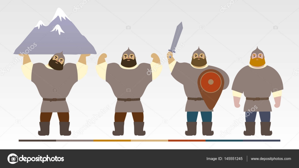 Set-cartoon-character-Russia-hero-old-national-legends Stock Vector Image  by ©SMSka #145551245