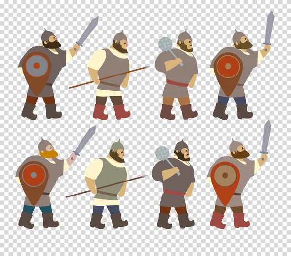 Set-cartoon-character-Russia-hero-old-national-legends-02 — 스톡 벡터