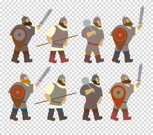 Set-cartoon-figur-russland-held-old-national-legends-02 — Stockvektor