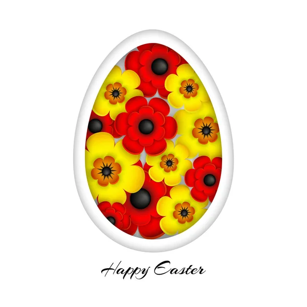 Easter-egg-logo-3d-greeting-4 — ストックベクタ