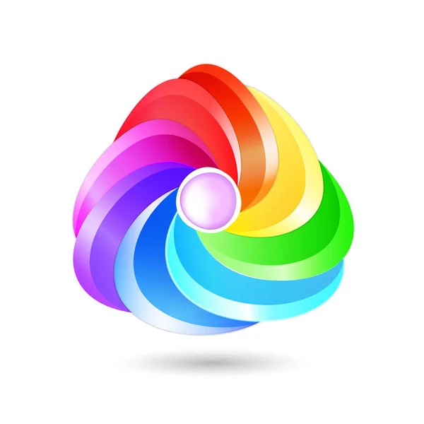 Flower-palette-vector-rainbow-abstract-01 — 스톡 벡터