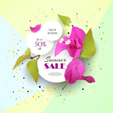 Summer-Sale-Discount-Concept-Tropical-flowers