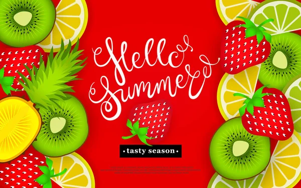 Hello-summer-Tasty-season-Tropical-fruits-05 — 图库矢量图片