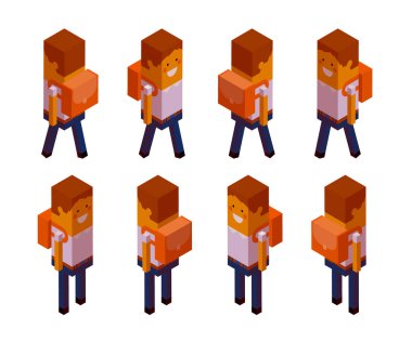 insanlar, okul, okul çocuğu, çocuk, isometry