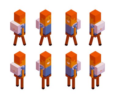 insanlar, okul, okul çocuğu, çocuk, isometry