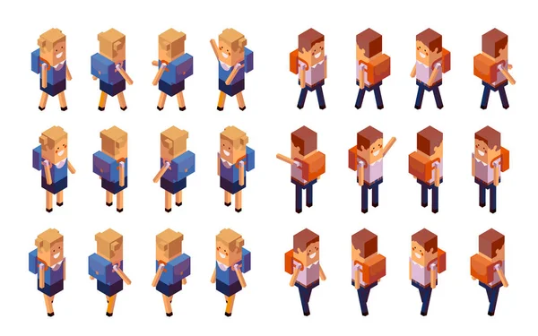 insanlar, okul, okul, isometry