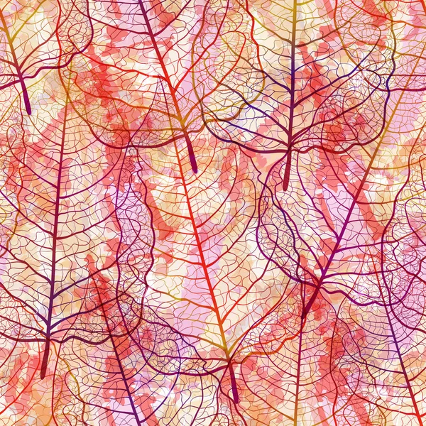 Nahtlos, Muster, durchbrochene Blätter — Stockvektor