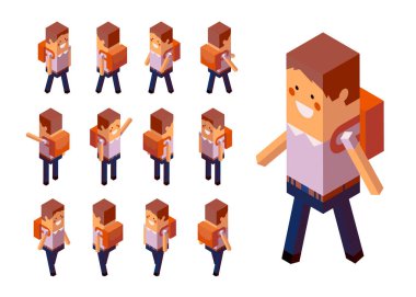  insanlar, okul, okul çocuğu, çocuk, isometry