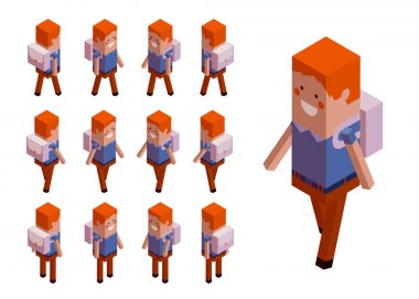  insanlar, okul, okul çocuğu, çocuk, isometry