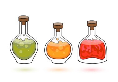 kırpma yolu ile beyaz arka plan üzerinde zehir şişe