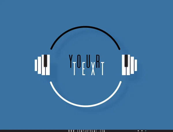 Cita musical en un marco. Cita creativa en forma de teclas de piano. Habla Bubble. Icono de signo. Elementos de diseño moderno para la música clásica. Aislado. Ilustración vectorial — Vector de stock