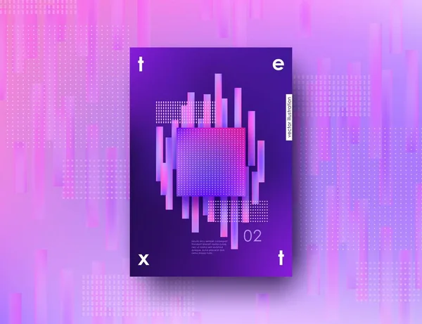 Fondo ultravioleta abstracto A4 con elementos de diseño geométricos borrosos Plantilla corporativa para volante de portada de póster de banner Vector — Archivo Imágenes Vectoriales