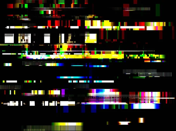 Glitch fout signaal Tv storing computer Abstract wazig achtergrond met technologie storing Vector — Stockvector