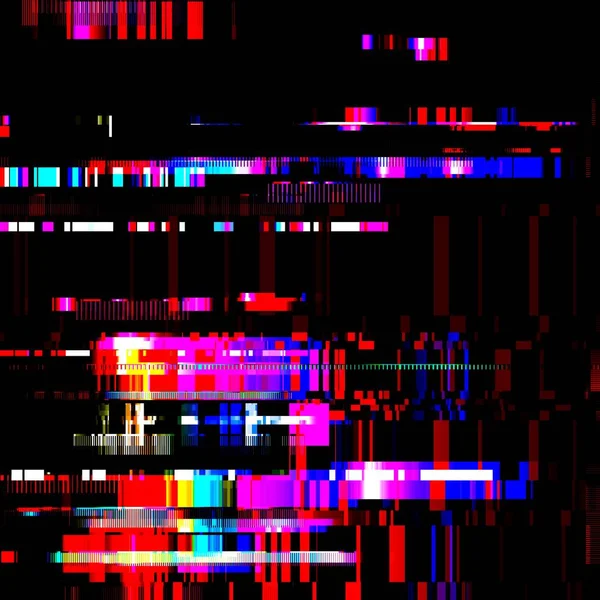 Glitch Signal d'erreur TV Ordinateur défaillant Résumé fond flou avec dysfonctionnement de la technologie Vecteur — Image vectorielle