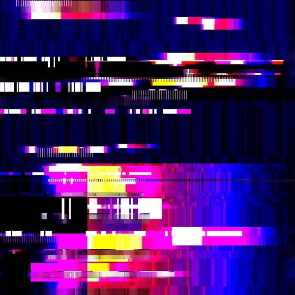 Glitch Error signal TV Computador de falha Fundo embaçado abstrato com mau funcionamento da tecnologia Vector — Vetor de Stock