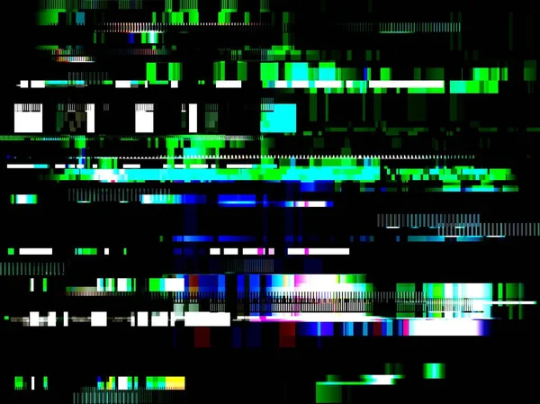 Glitch fout signaal Tv storing computer Abstract wazig achtergrond met technologie storing Vector — Stockvector