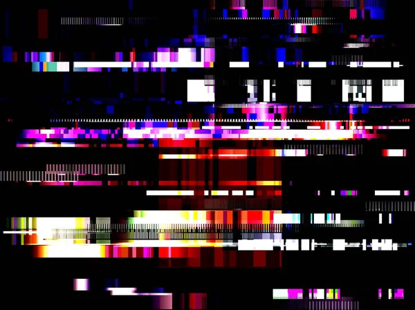 Glitch Error señal TV Failure computer Fondo borroso abstracto con mal funcionamiento de la tecnología Vector — Archivo Imágenes Vectoriales