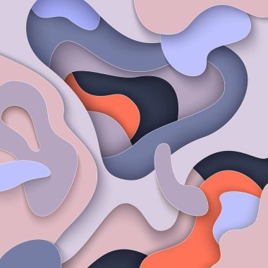 3D arka plan kağıt kesme şekilleri vektör tasarım