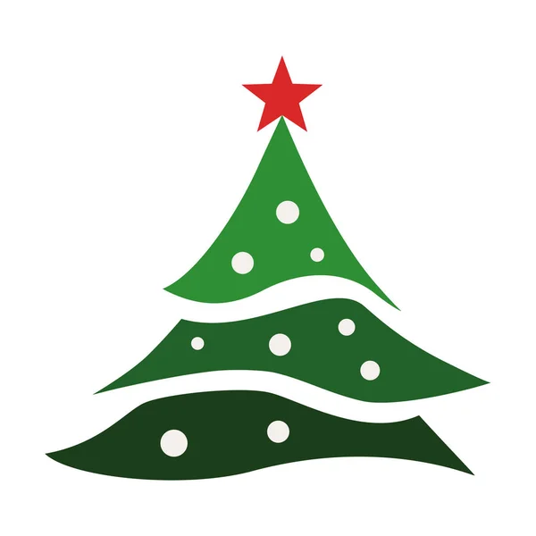 Beautiful Vector Illustration Nice Christmas Tree Christmas Card Poster Stock — Stock Vector