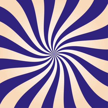 Funky mavi arka plan ve burgulu çizgileri çizimi.