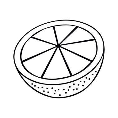 Limon simgesi. Limon vektör simgesi basit örnek