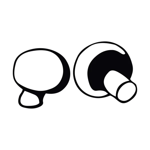 Icône Vectorielle Champignon Logo Modèle Pictogramme Emblème Moderne Pour Éco — Image vectorielle