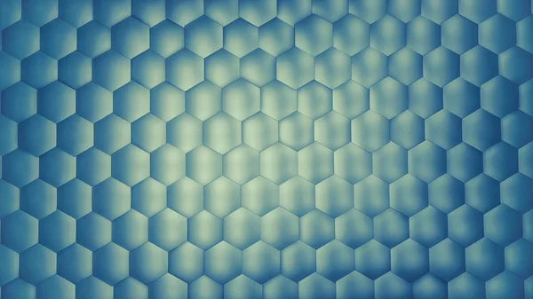 Abstract blue hexagon background with metal texture. Polygonal surface.